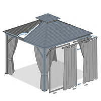 10 Ft. X 10 Ft. Patio Double-Top Hardtop Gazebo Galvanized Steel Roof Aluminum Frame — How It Works