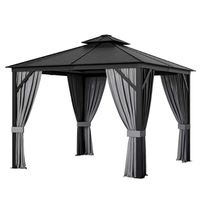 Patio Gazebo Built for All-Weather Use, 10x10 Hardtop, Galvanized Steel Roof, Aluminum Frame