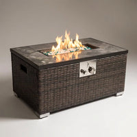 32 In. Propane Fire Pit Table, 40,000 BTU Auto-Ignition Gas Fire Table for outside Patio — Studio Shot