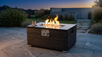 32 In. Propane Fire Pit Table, 40,000 BTU Auto-Ignition Gas Fire Table for outside Patio — Lifestyle