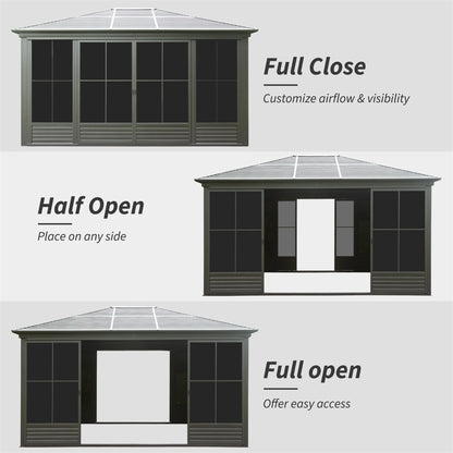 12x14FT Outdoor Sunroom Gazebo