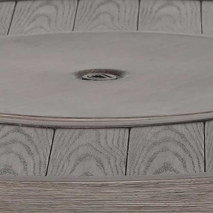 Tenaya Round Wicker Fire Pit Table – Wood-Grain 42"