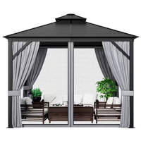 Patio Gazebo Built for All-Weather Use, 10x10 Hardtop, Galvanized Steel Roof, Aluminum Frame