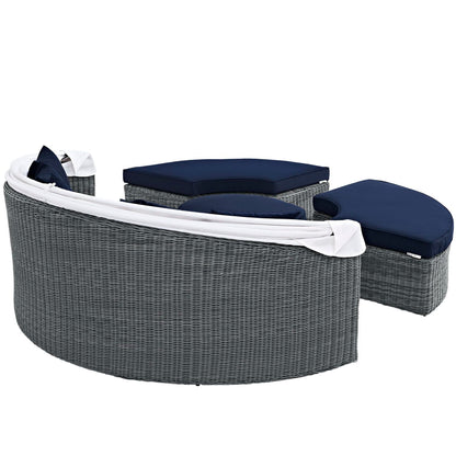 Summon Canopy Outdoor Patio Sunbrella Daybed by Modway