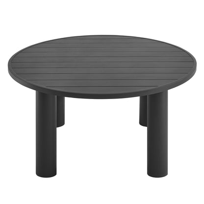 Nautica 5-Piece Round Outdoor Patio Aluminum Dining Table and Chairs Set