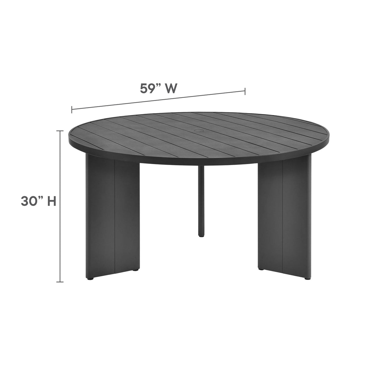 Tahoe 5-Piece Outdoor Patio Aluminum Dining Set by Modway