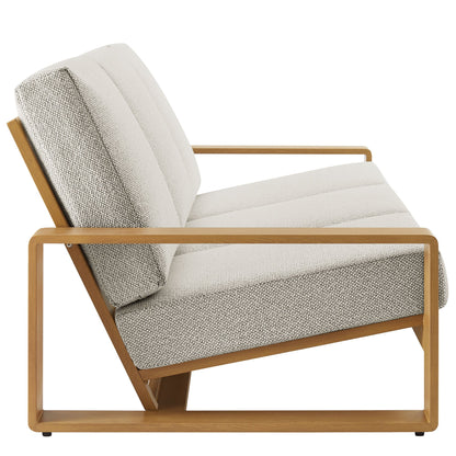 Lirienne 2-Piece Outdoor Patio Aluminum Faux Wood Furniture Set